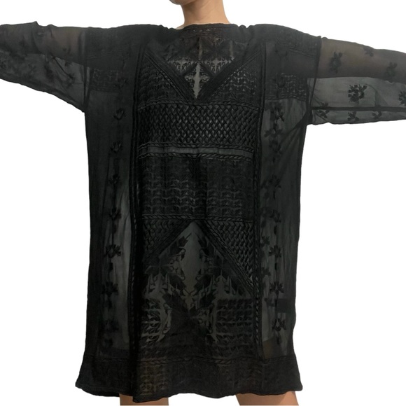 SOLD // Isabel Marant Embroidered Silk Dress Black Size 36 / Small - Picture 6 of 14